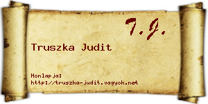 Truszka Judit névjegykártya